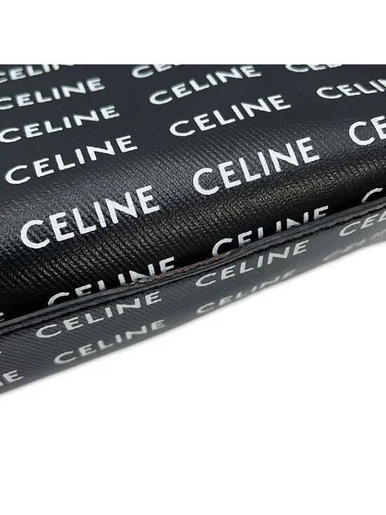 Celine Tote Small Vertical Cabas Logo All Over Pattern 2-Way Black - Picture 8 of 10